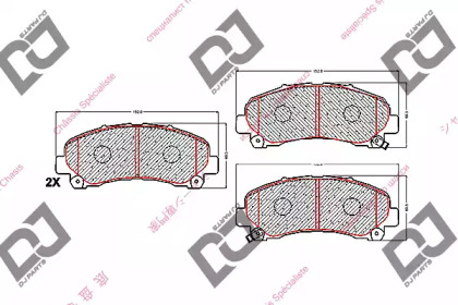 Комплект тормозных колодок DJ PARTS BP1729